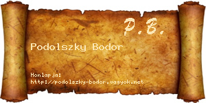 Podolszky Bodor névjegykártya